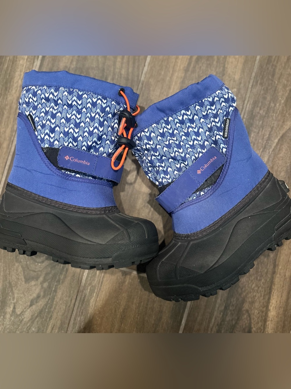 Columbia Kids Blue and Black Waterproof Snow Boots 12 (little boy)